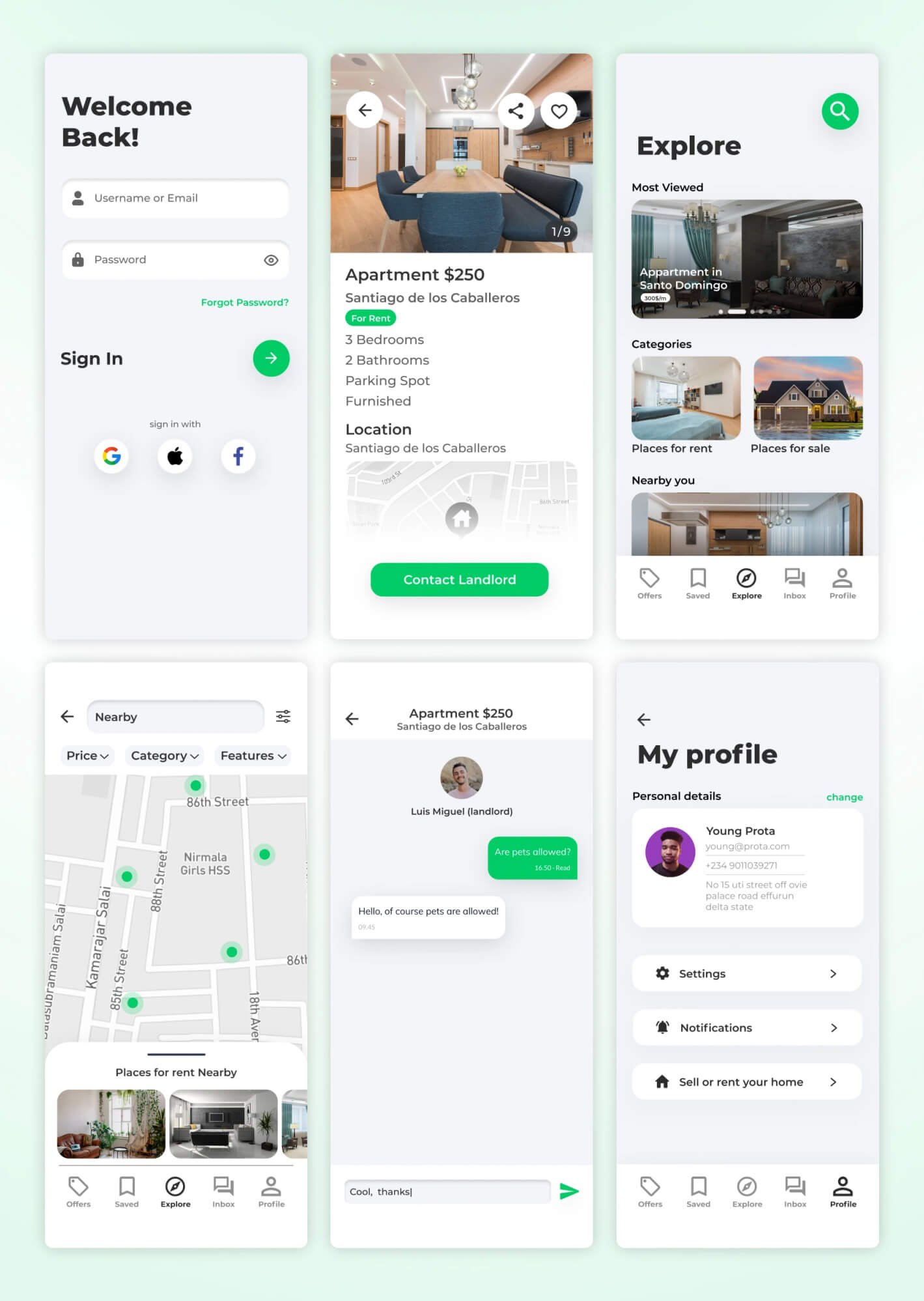 Mobile UI/UX Designs