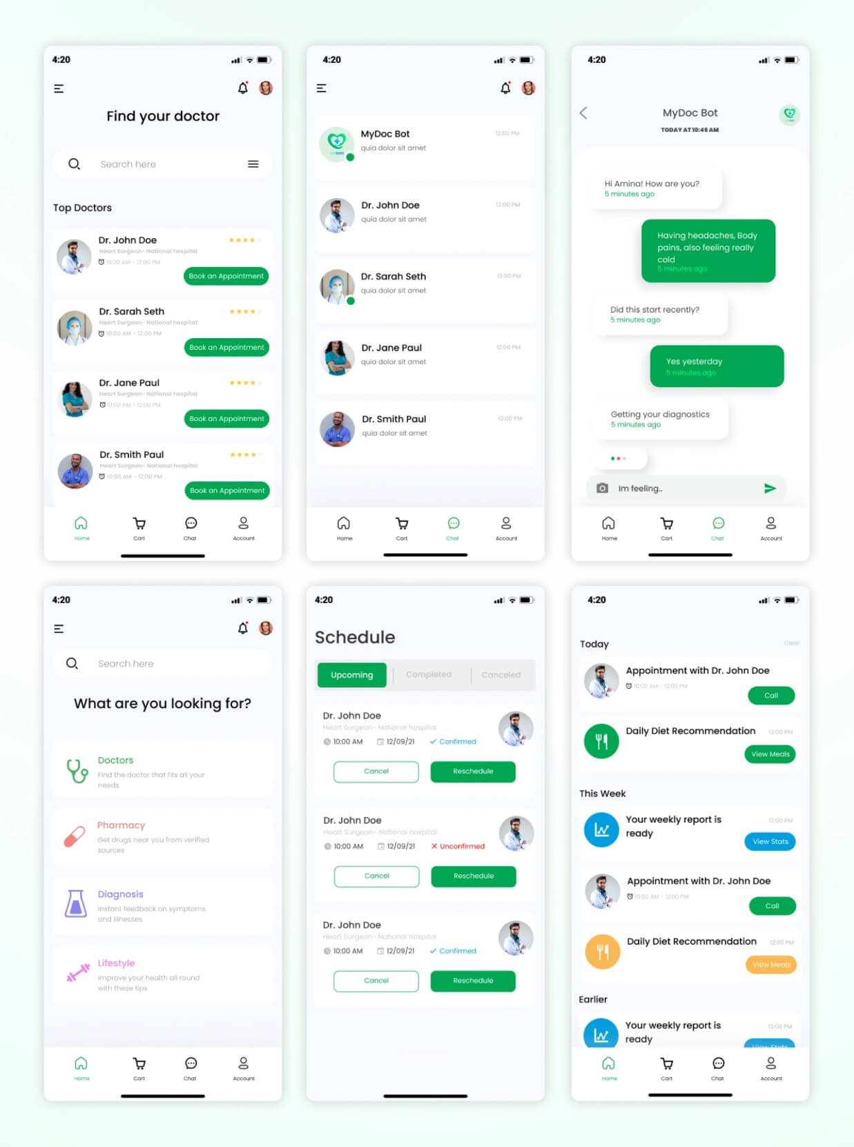 Mobile UI/UX Designs