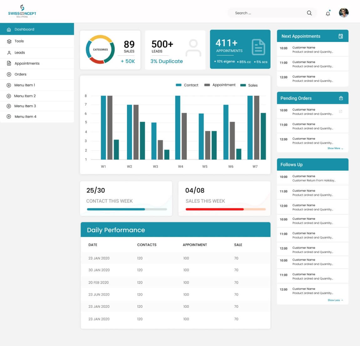 Web App UI/UX Designs
